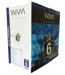 Cable UTP 100% COBRE WAM CAT6 CAT6-PVC-BLANCO