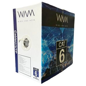 Cable UTP 100% COBRE WAM CAT6 CAT6-PVC-BLANCO