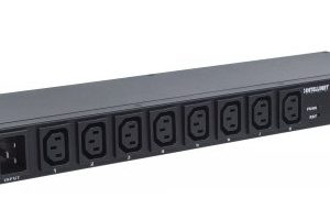 Barra Multicontactos INTELLINET 8 salidas para montaje en rack de 19" 163682
