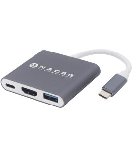 Adaptador Tipo C a HDMI + USB 3.0 + PD Naceb Technology NA-0111
