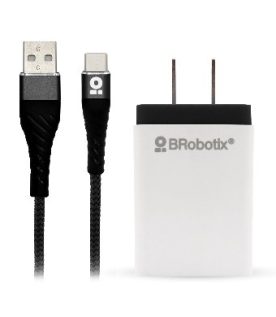 CARGADOR BROBOTIX USB C/CABLE TIPO C CARGA RÁPIDA 963325