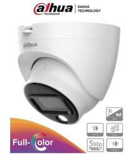 Cámara Domo Dahua Technology DAHUA HAC-HDW1509TLQ-A-LED - Cámara Domo Full Color de 5 MP con micrófono/ 3.6 mm con 88°.color 24/7