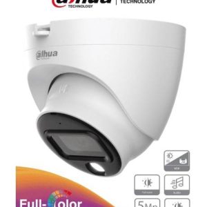 Cámara Domo Dahua Technology DAHUA HAC-HDW1509TLQ-A-LED - Cámara Domo Full Color de 5 MP con micrófono/ 3.6 mm con 88°.color 24/7