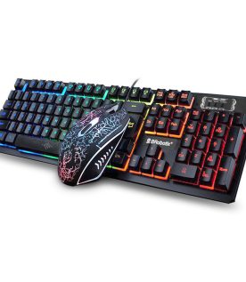 Teclado y Mouse USB RGB Negro BROBOTIX 458977