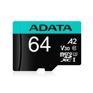 Micro Secure Digital Premier A2 ADATA UHS-I 64GB AUSDX64GUI3V30SA2-RA1