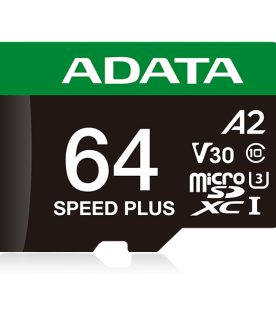 Micro Secure Digital ADATA SPEED PLUS UD64GUI3V30A2SP-RA1