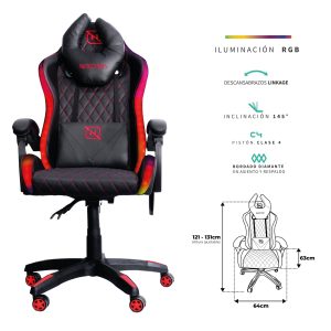 Sillas Gaming NECNON NSG-RGB-1 NBSGR125RG