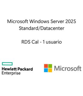 Sistema Operativo Hewlett Packard Enterprise LTU de Microsoft Windows Server 2025 con servicio de escritorio remoto 1 usuario CAL P77118-B21